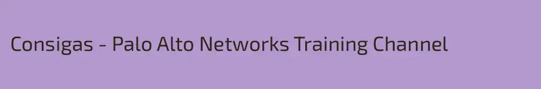 Consigas - Palo Alto Networks Training Channel